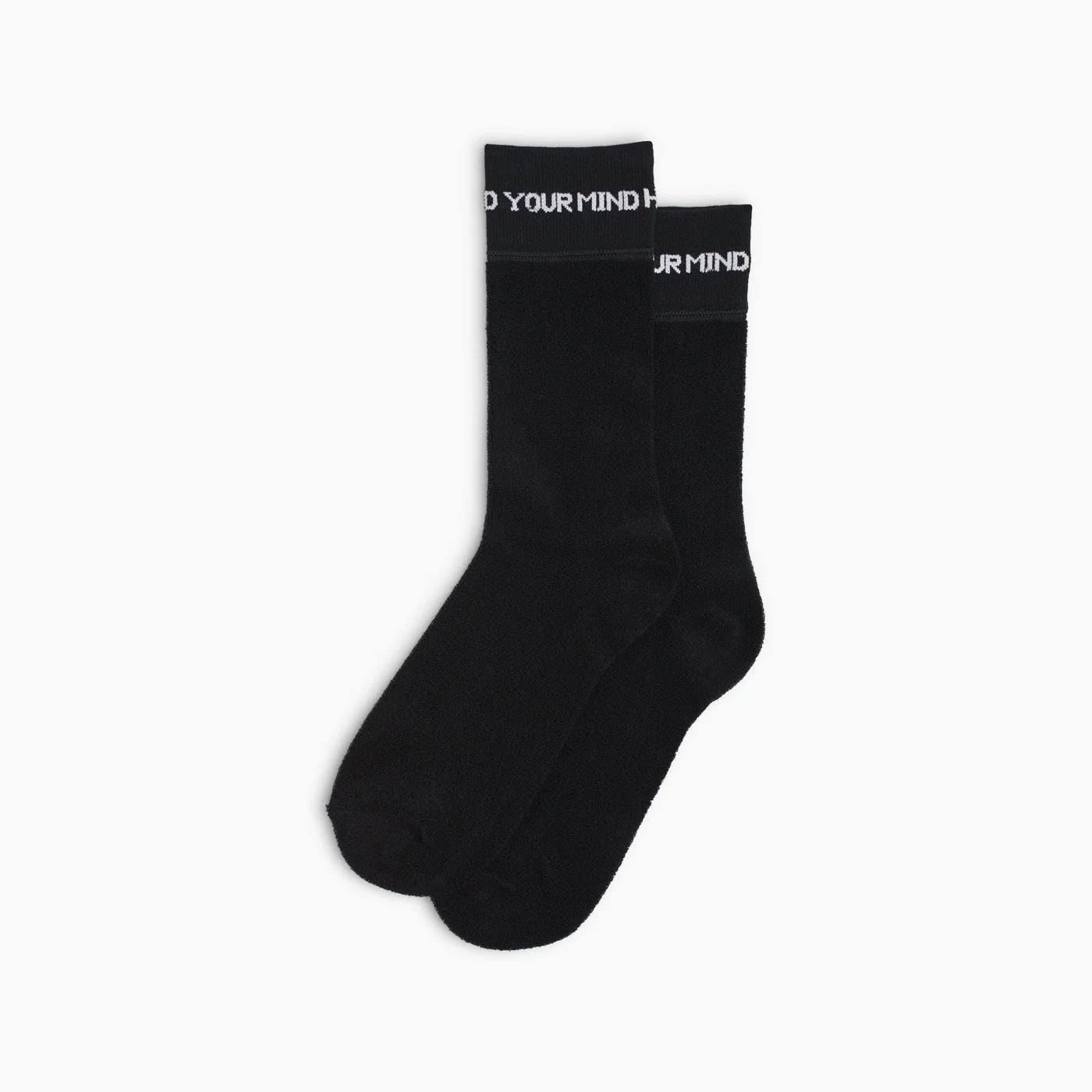 Reverse Terry Sock (Black)