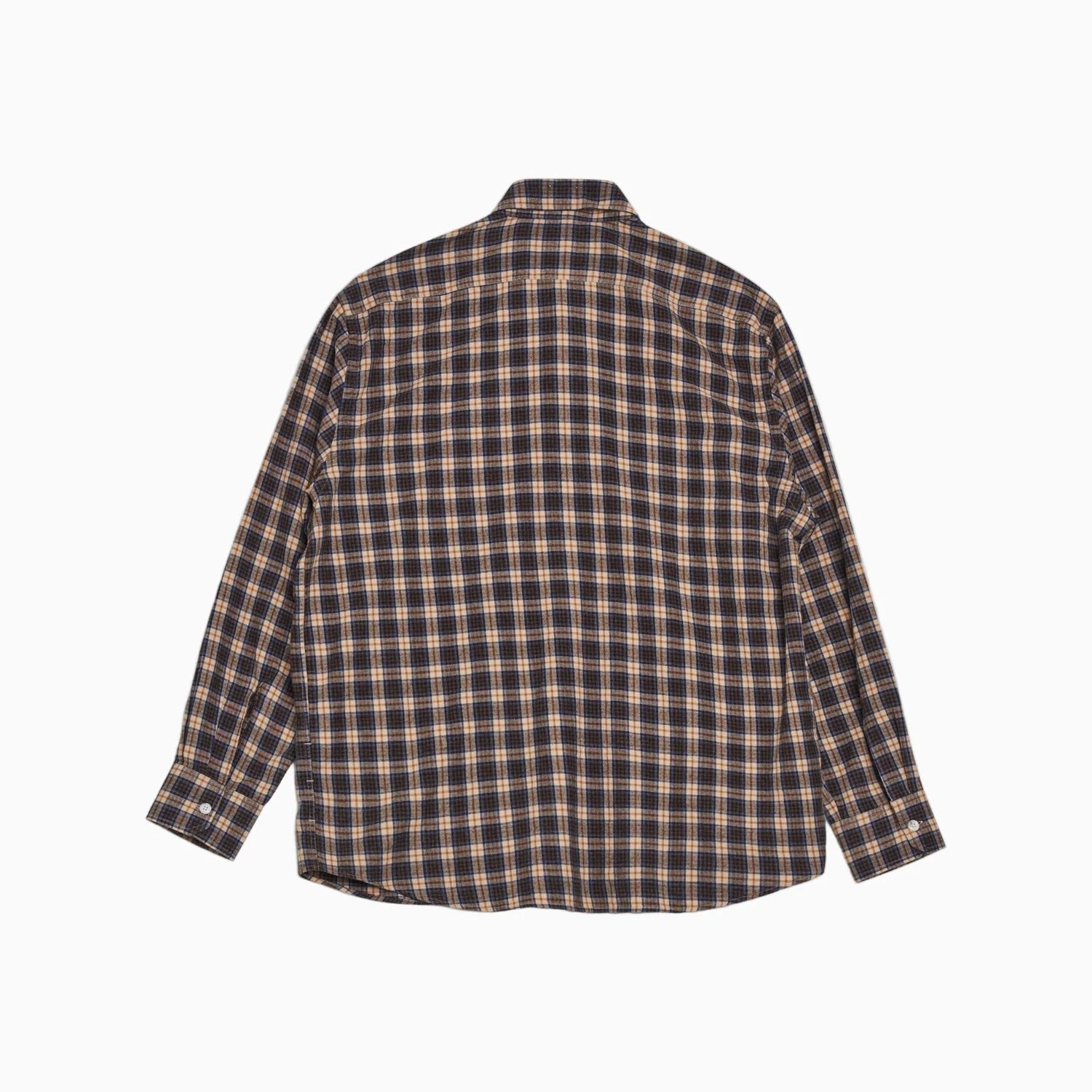 SM001-NICK Flannel (Vanilla/Brown)