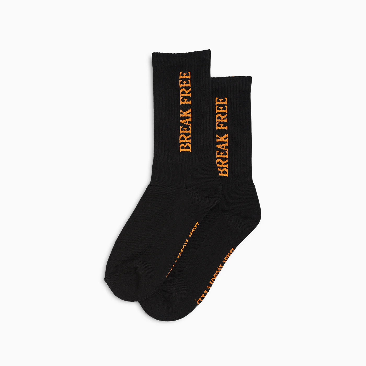 Break Free Crew Sock - Black/Orange