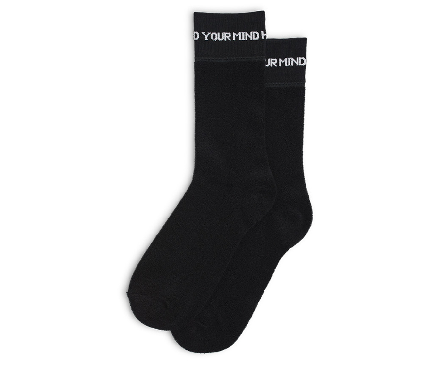 Reverse Terry Sock (Black)