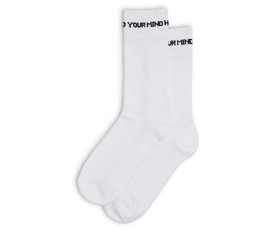 Reverse Terry Sock (White)